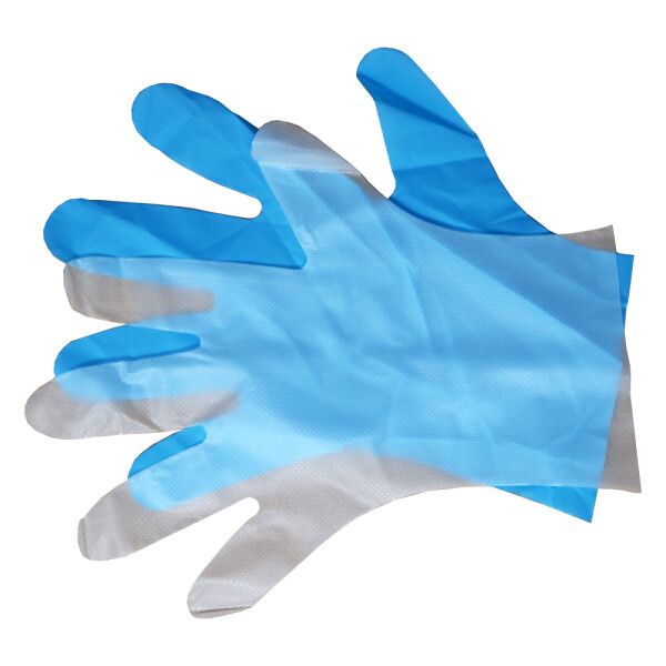 200xTPE Handschuhe blau/weiß UNIPROTECT-FlexiTouch, Unigloves, puderfrei, Box á 200Stk weiß medium/M