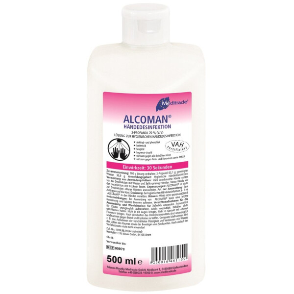 Alcoman®+ 500 ml Händedesinfektion Meditrade