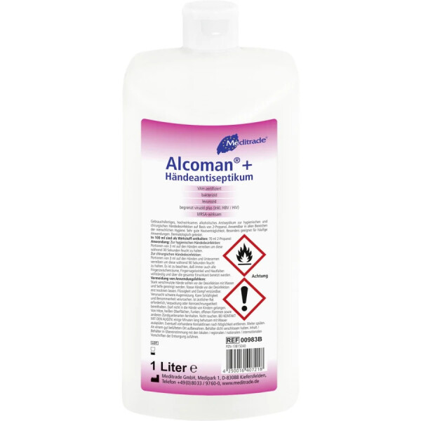 Alcoman®+ 1000 ml Händedesinfektion Meditrade
