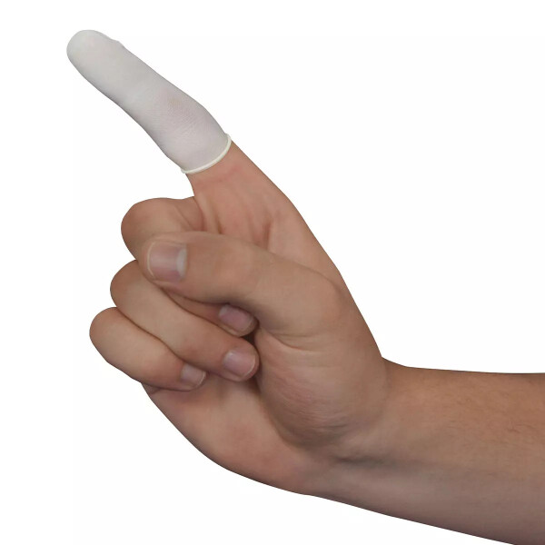 Fingerlinge Latex - 100 Stück, weiß, puderfrei XL