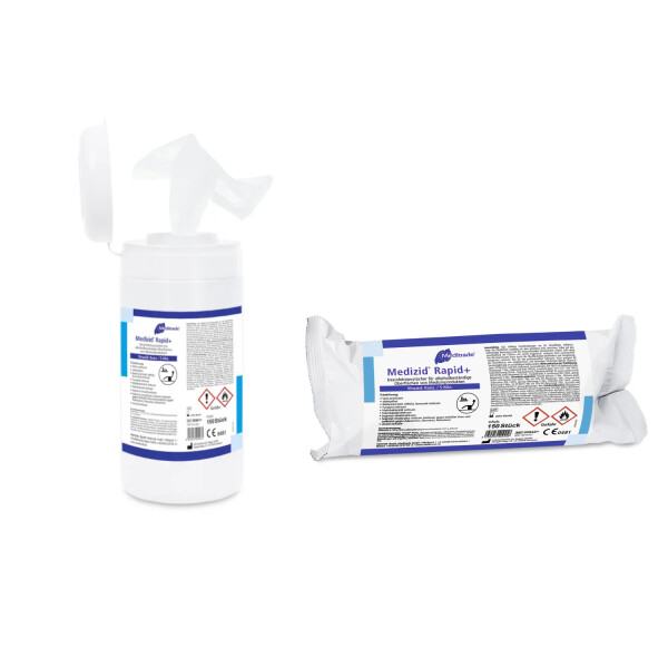Medizid Rapid plus - Desinfektionstücher 150 Stück Nachfüllpack
