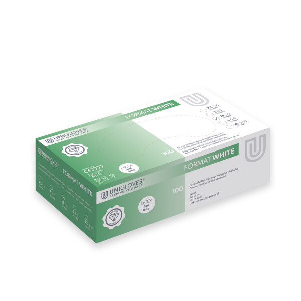 Nitrilhandschuh weiß Format Unigloves Chemikalienschutzhandschuh hochwertig