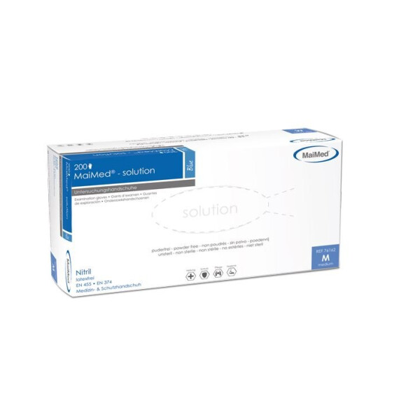 Nitrilhandschuhe - MaiMed-solution100 blue, puderfrei, 100 Stk./Box/ klein/small/S