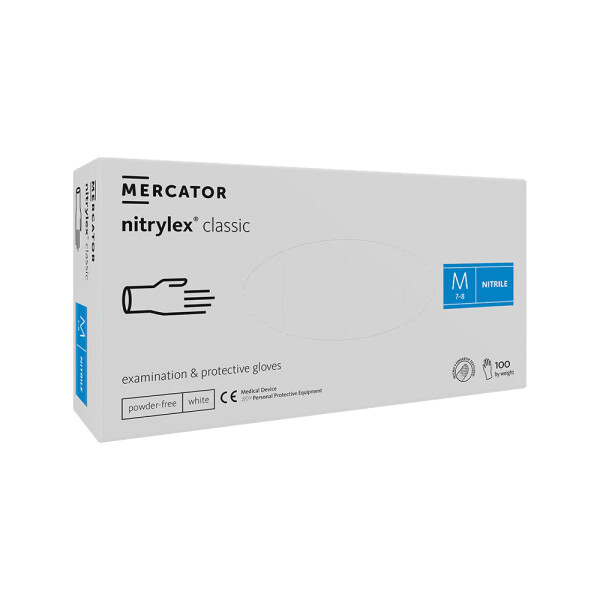 Mercator Nitrylex White - weisser Nitrilhandschuh bei Radtke Medical , 3,35