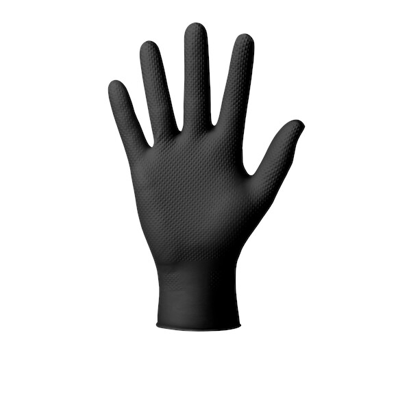 Lot De 50 Gants Nitrile Sans Poudre Mercator Gogrip - Noir, Taille L, Qualité Médicale