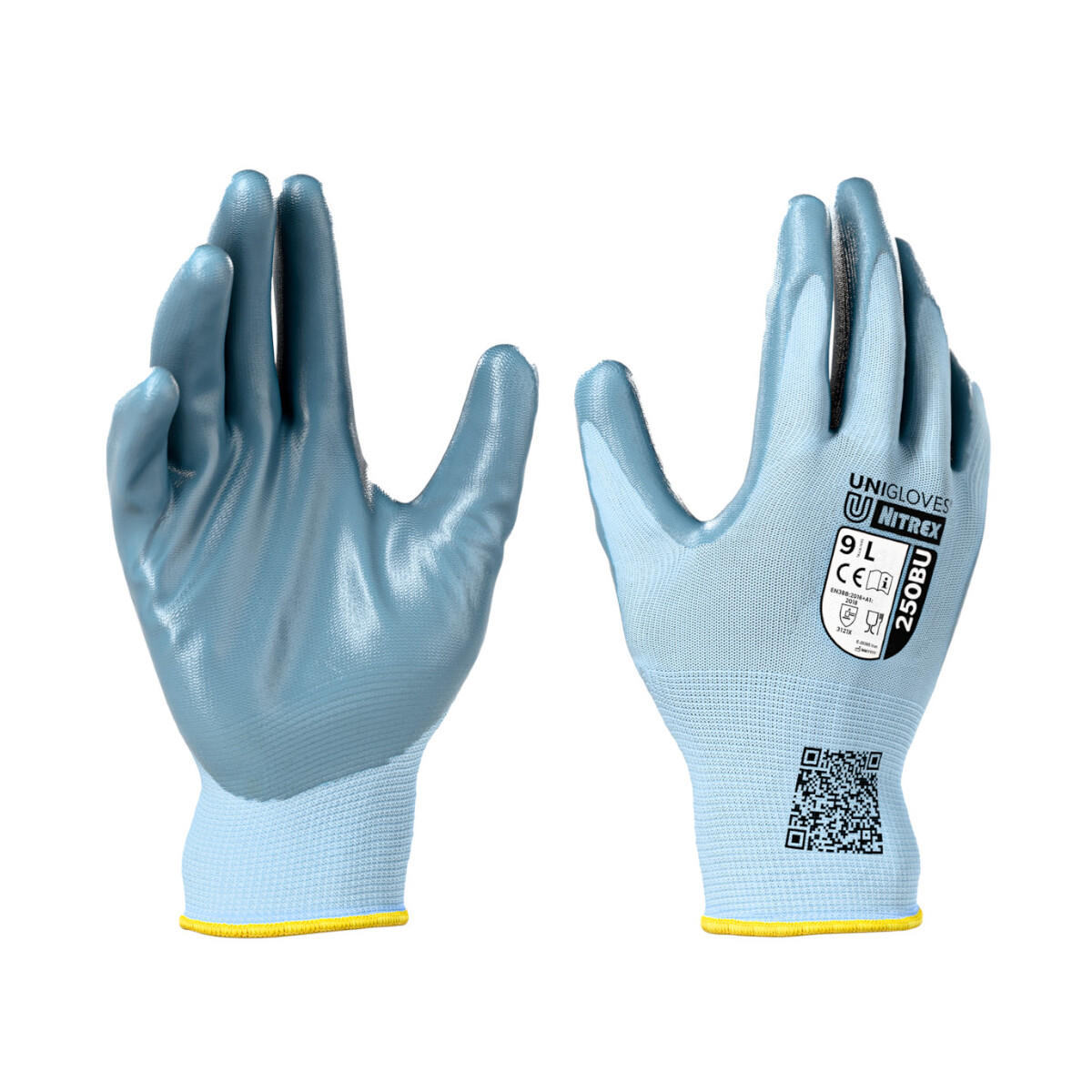 10 Paar Arbeitshandschuhe Polyester Nitr box