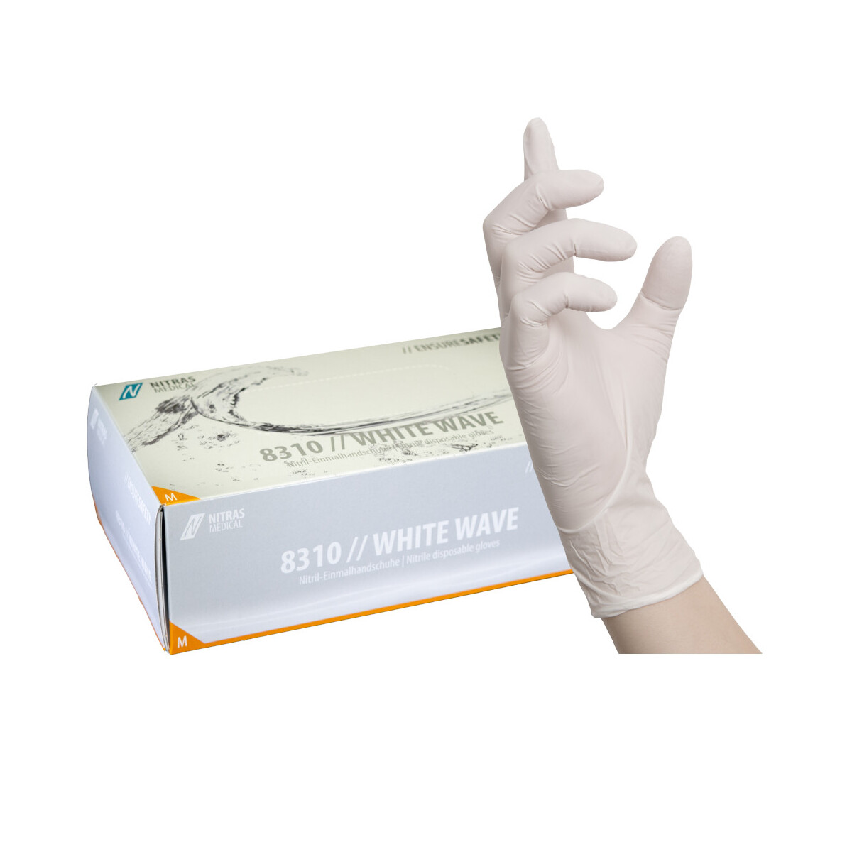 Nitrilhandschuhe weiß puderfrei 10 box
