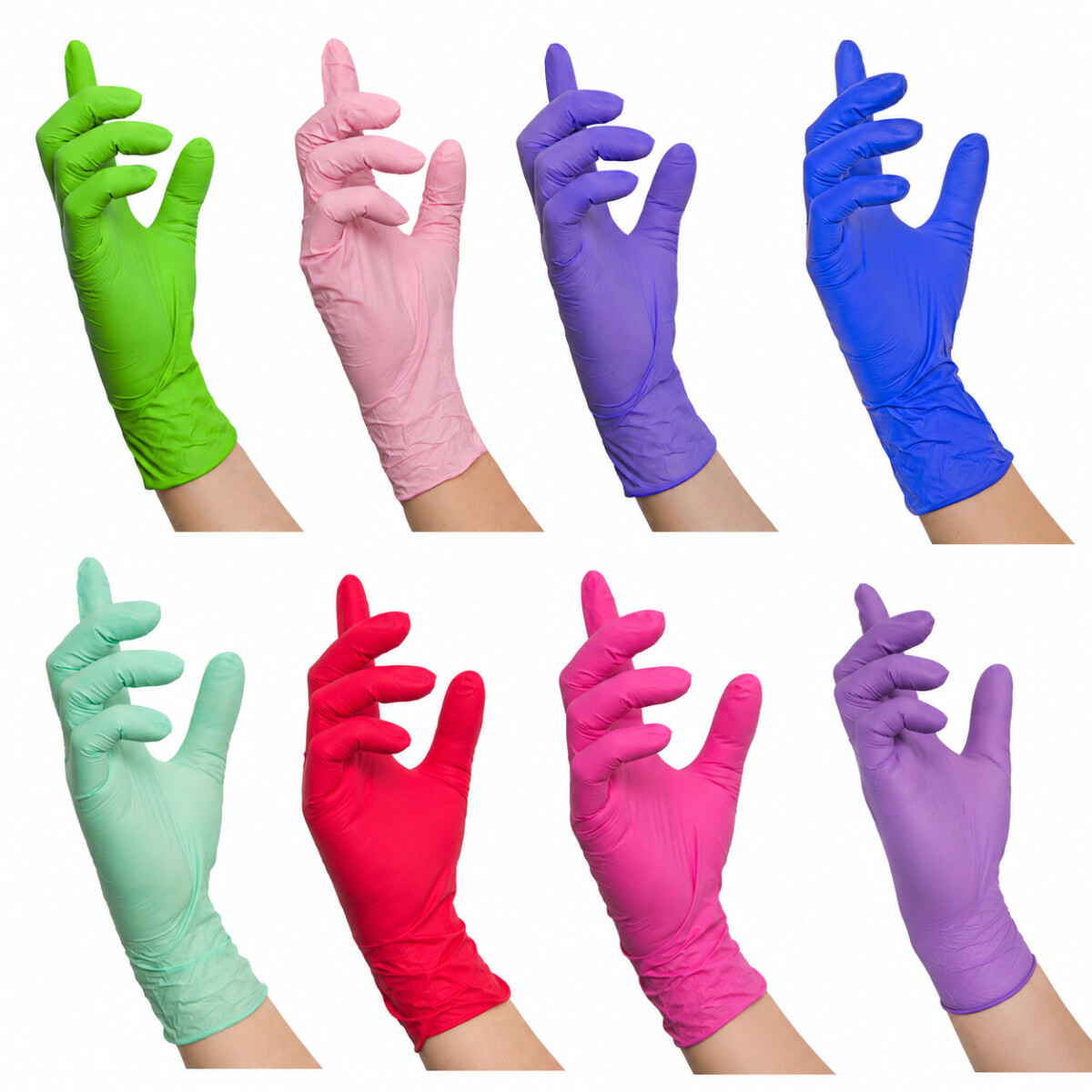 Bunte Nitrilhandschuhe 100 Stück &n box