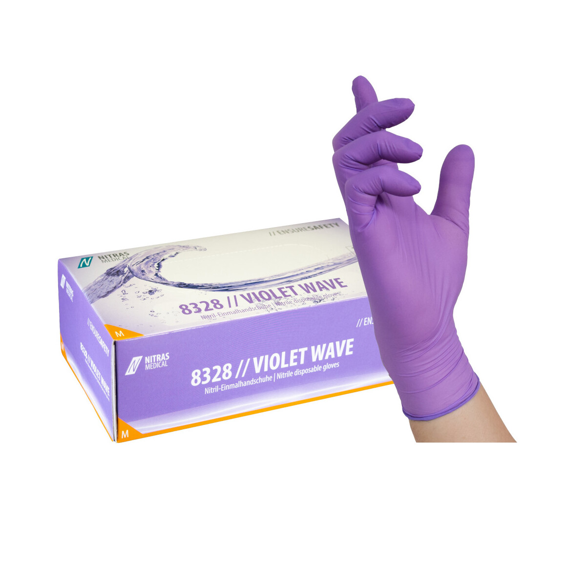 Bunte Nitrilhandschuhe 100 Stück &n box