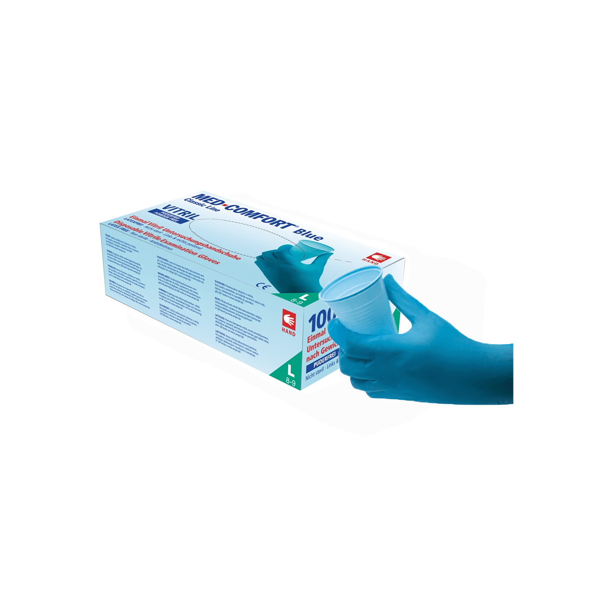 SALE B-Ware Vitril Handschuhe blau &quot box