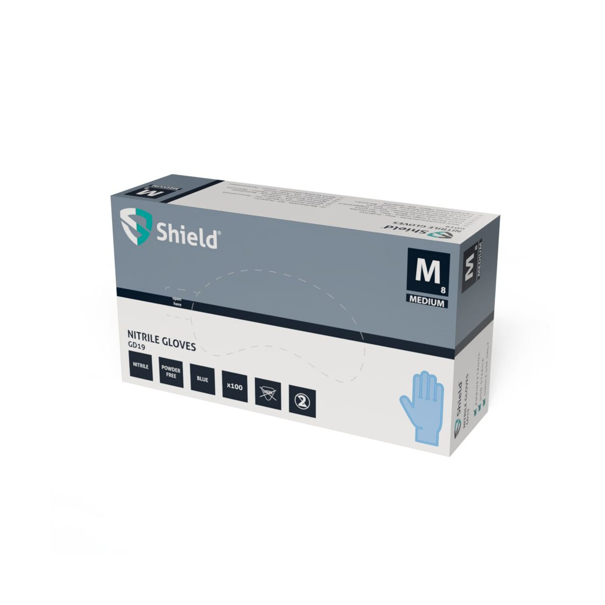 Nitrilhandschuhe blau 100 Stück, pu box