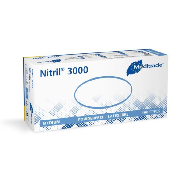 Nitril 3000 weiß Meditrade, Box á 100 Stück M