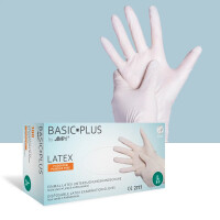 Latexhandschuhe "Basic Plus" Box á 100 Handschuhe, puderfrei, Ampri